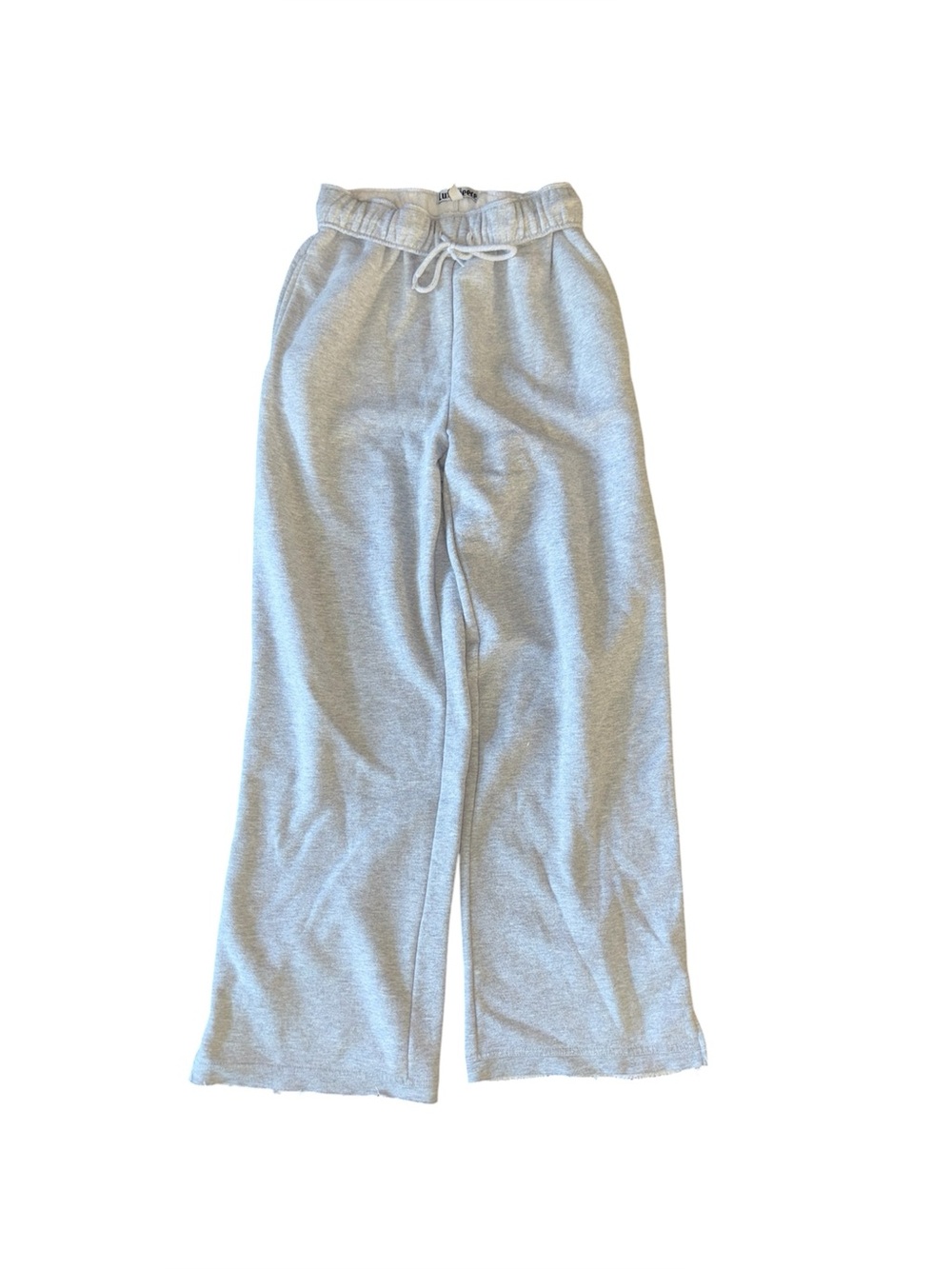 Luxxfleece Light Gray Fold over Waist Joggers Size small